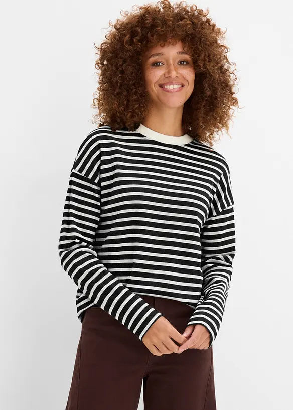 Maglia a maniche lunghe in cotone pesante, bonprix