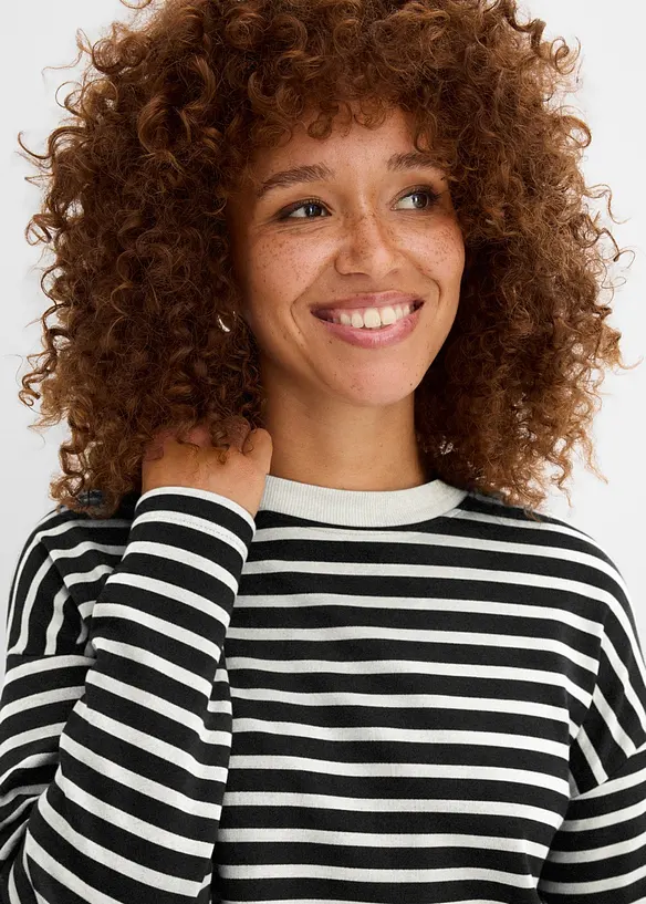 Maglia a maniche lunghe in cotone pesante, bonprix