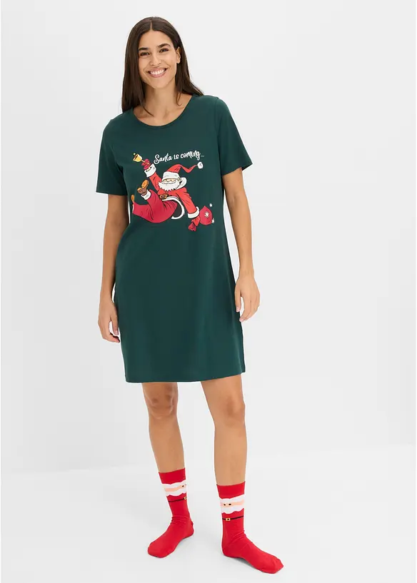 Camicia da notte in puro cotone (pacco da 2), bonprix