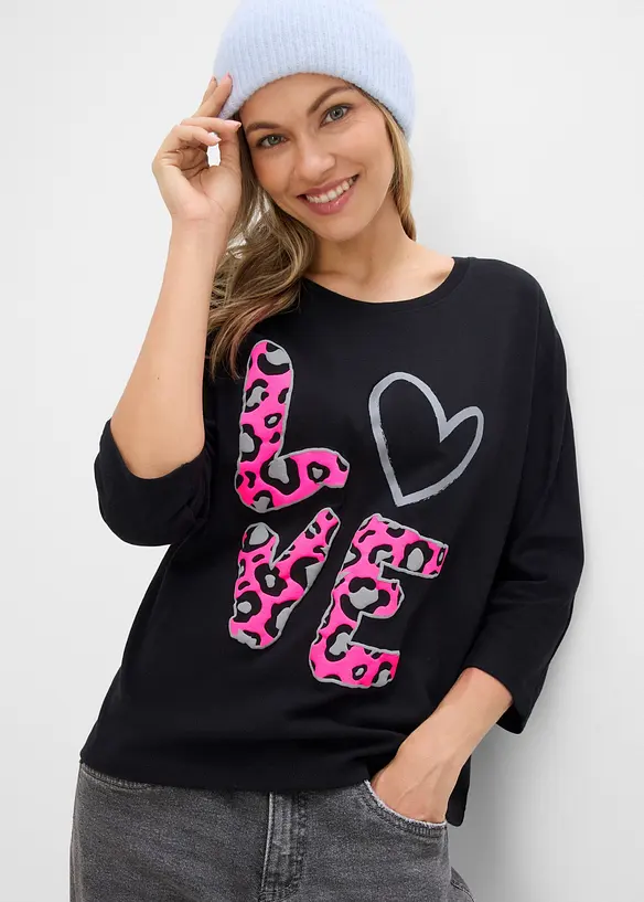Maxi maglia in misto cotone, bonprix