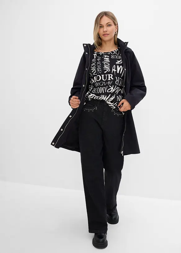 Maxi maglia in misto cotone e viscosa, bonprix