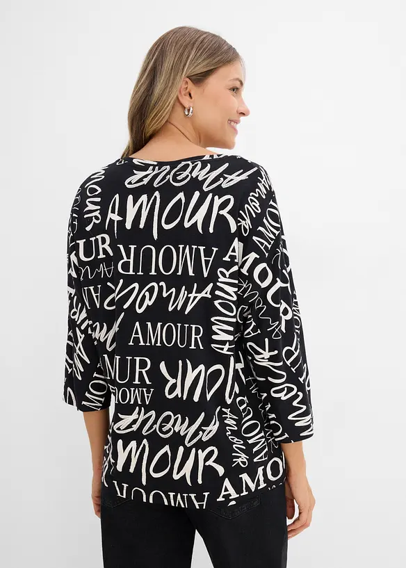Maxi maglia in misto cotone e viscosa, bonprix