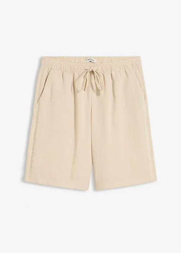 Bermuda in misto viscosa con elastico in vita, bonprix