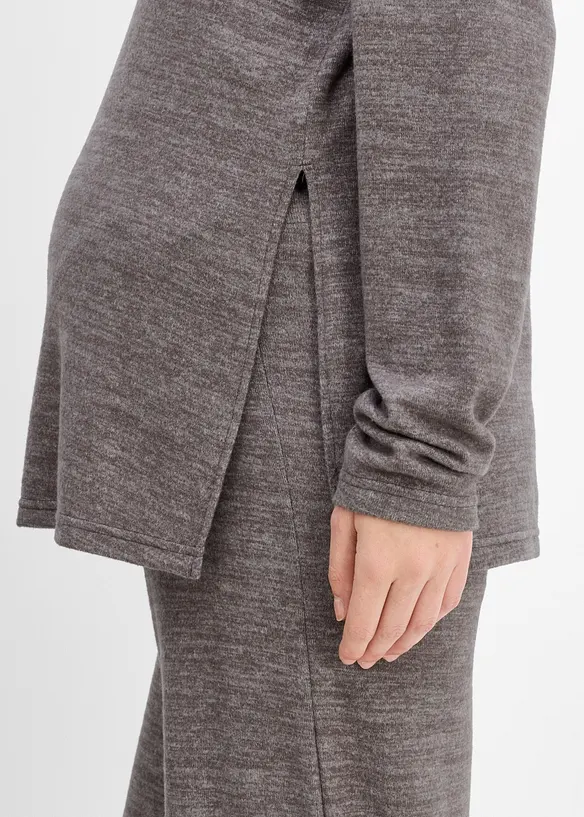 Completo premaman effetto maglia comodo, composto da maglia per l&rsquo;allattamento e pantaloni, bonprix