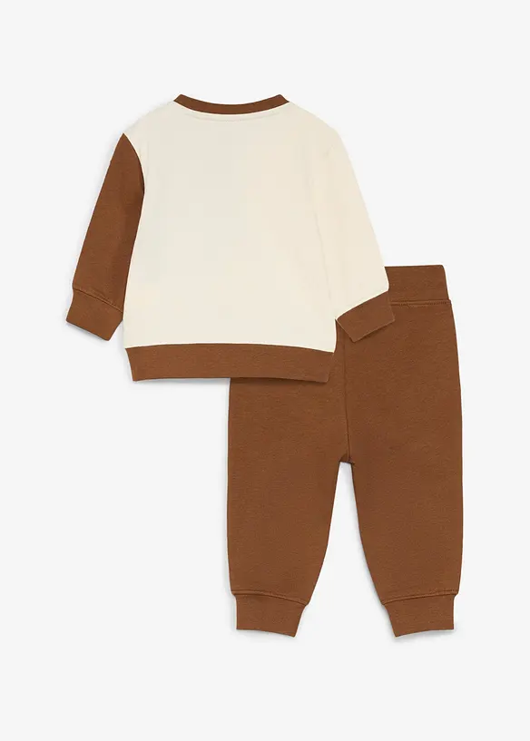Felpa e pantaloni in puro cotone biologico (set 2 pezzi), bonprix