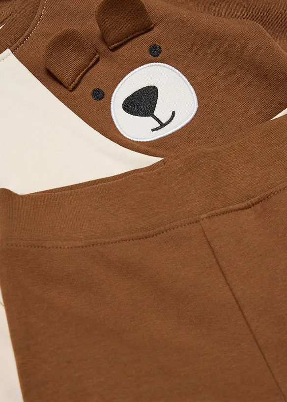 Felpa e pantaloni in puro cotone biologico (set 2 pezzi), bonprix