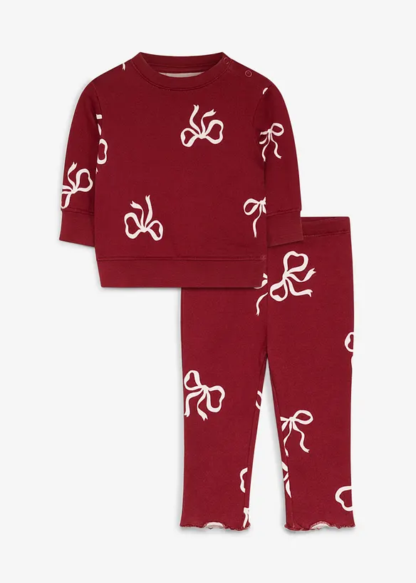 Felpa e leggings in misto cotone biologico (set 2 pezzi), bonprix