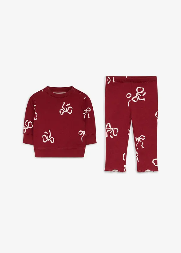 Felpa e leggings in misto cotone biologico (set 2 pezzi), bonprix