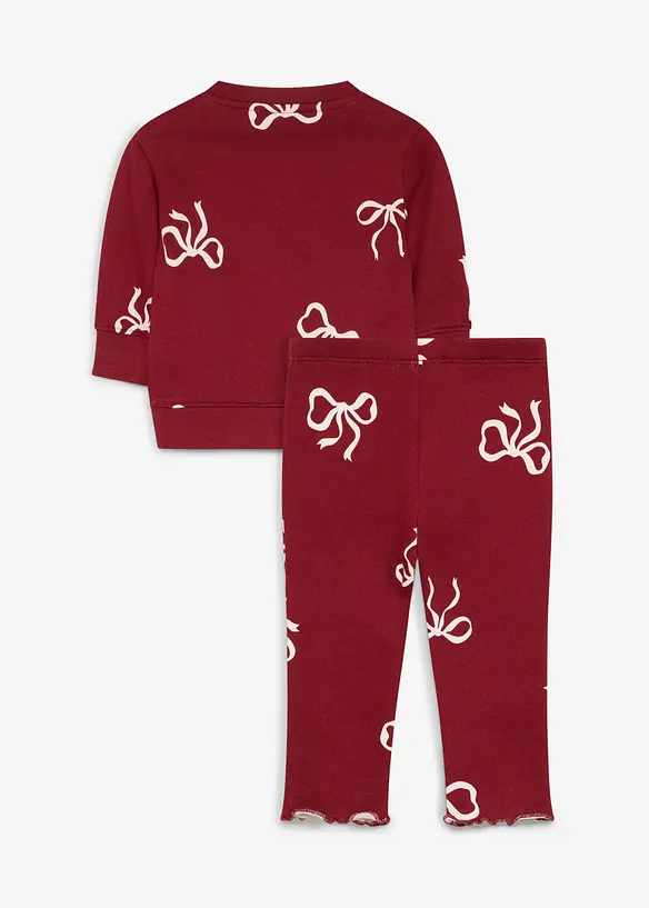 Felpa e leggings in misto cotone biologico (set 2 pezzi), bonprix