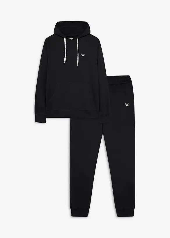 Tuta sportiva in puro cotone (set 2 pezzi), bonprix
