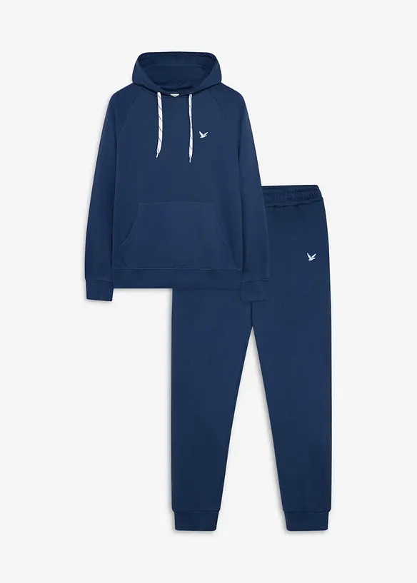 Tuta sportiva in puro cotone (set 2 pezzi), bonprix