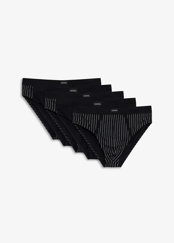 Slip alto con cotone (pacco da 5), bonprix