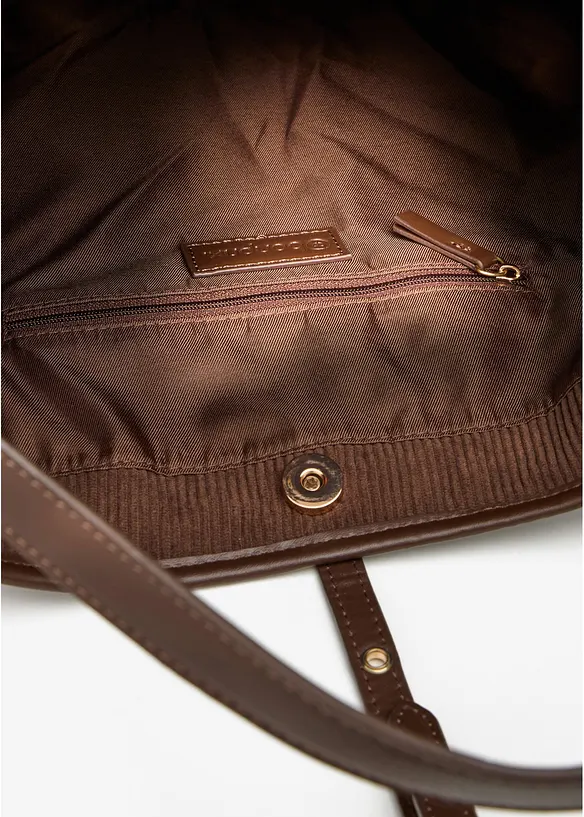 Borsa shopper in velluto a coste, bonprix