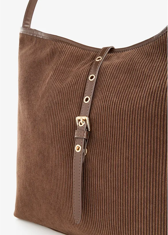 Borsa shopper in velluto a coste, bonprix