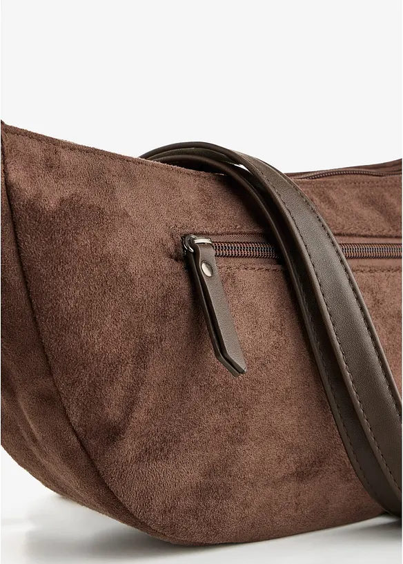 Borsa a tracolla in similpelle scamosciata, bonprix