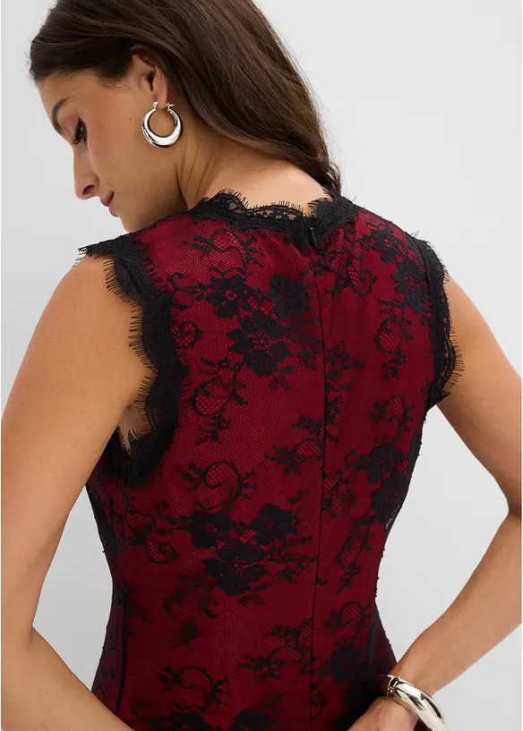 Abito in pizzo con fodera in satin lucido, bonprix