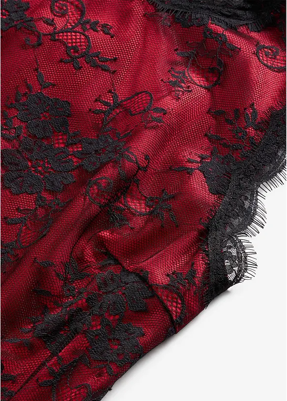 Abito in pizzo con fodera in satin lucido, bonprix