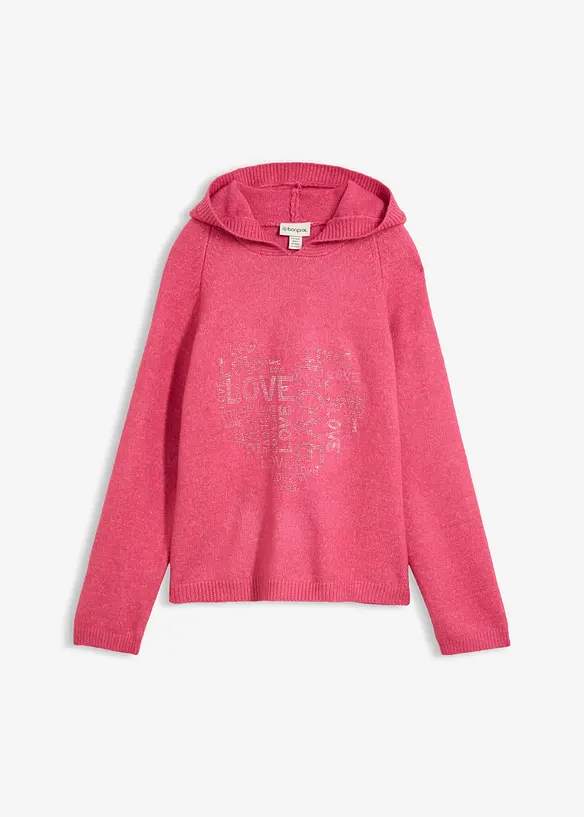 Maglione in filato fine con strass, bonprix