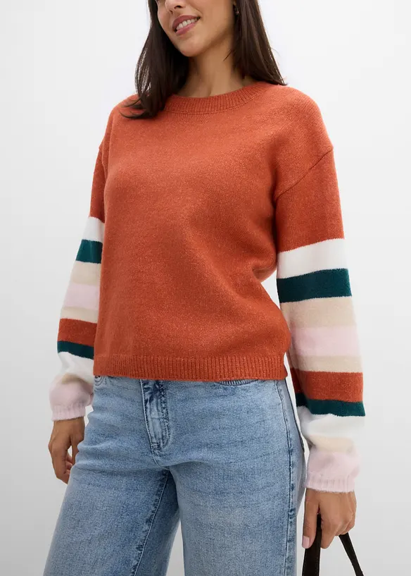 Maglione ampio con maniche a palloncino, bonprix