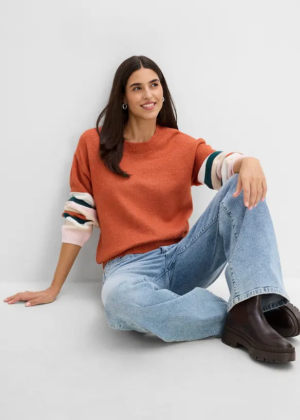 Maglione ampio con maniche a palloncino, bonprix