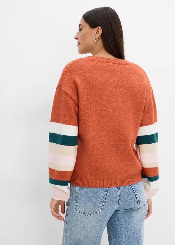 Maglione ampio con maniche a palloncino, bonprix