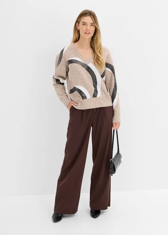 Maglione con paillettes, bonprix