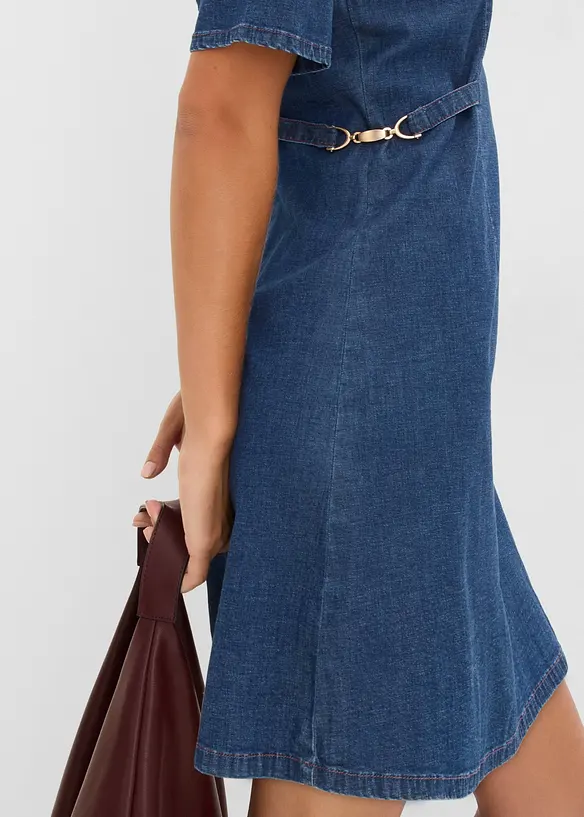 Abito in jeans di cotone elasticizzato, bonprix