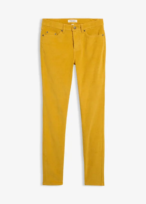 Pantaloni aderenti in velluto a coste misto cotone, bonprix