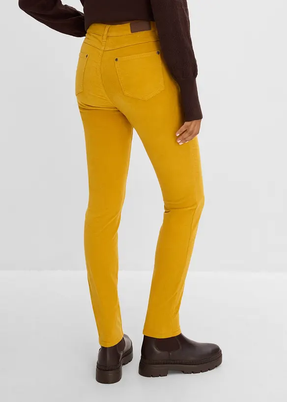 Pantaloni aderenti in velluto a coste misto cotone, bonprix