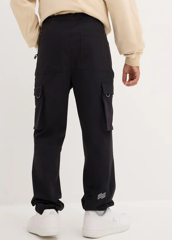Pantaloni cargo in softshell elasticizzati idrorepellenti con vita regolabile, bonprix