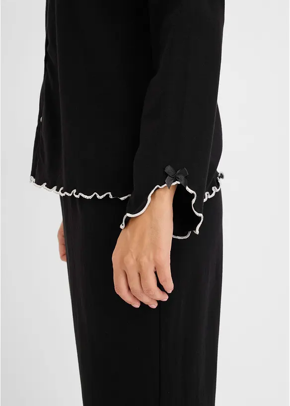 Pigiama in cotone morbido con abbottonatura, bonprix