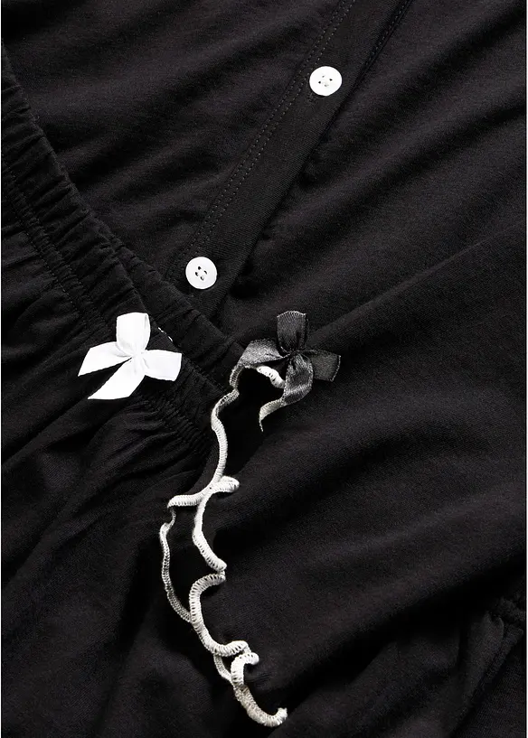 Pigiama in cotone morbido con abbottonatura, bonprix