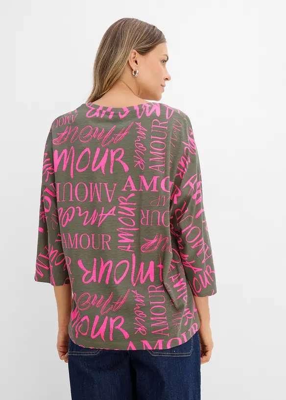 Maxi maglia in misto cotone e viscosa, bonprix