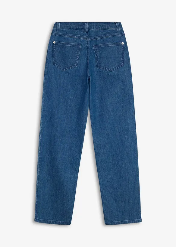 Jeans wide leg, vita media, bonprix