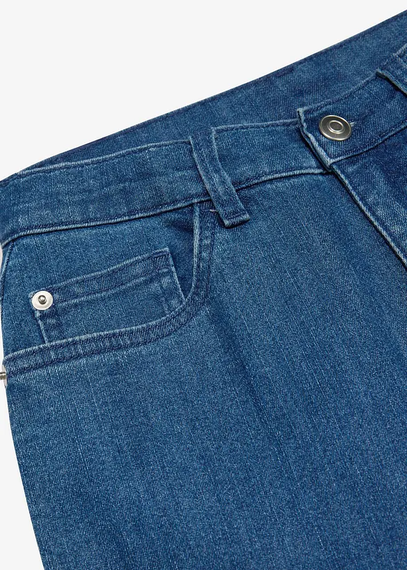Jeans wide leg, vita media, bonprix