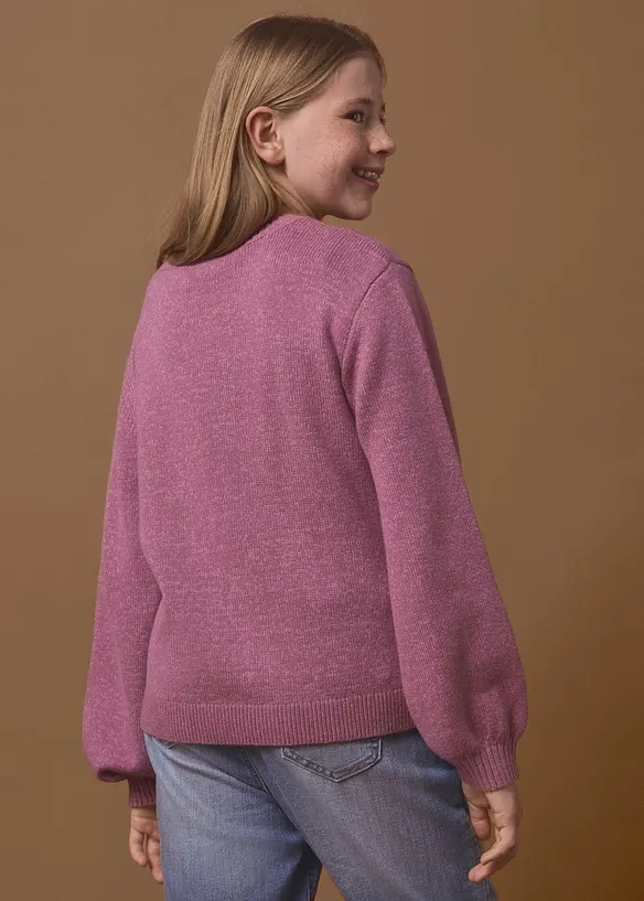 Maglione in filato grosso con percentuale di lana, bonprix