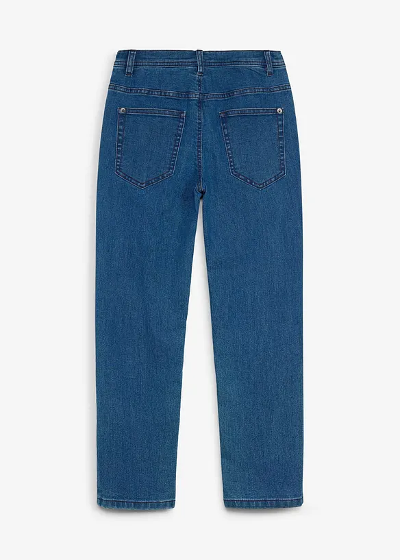 Jeans elasticizzati termici con fodera in jersey a quadri, regular fit, bonprix