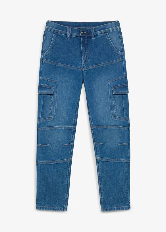 Jeans cargo termici con fodera in jersey, regular fit, bonprix