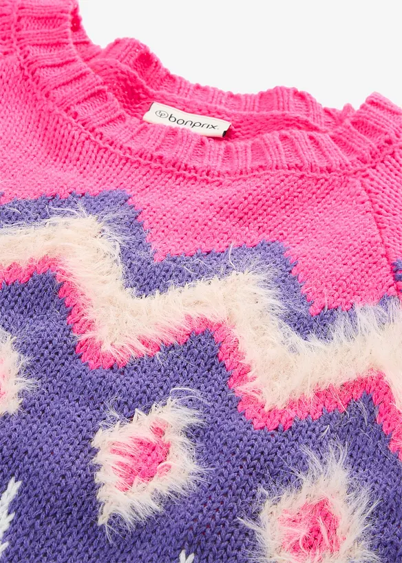 Maglione in filato grosso con motivo nordico, bonprix