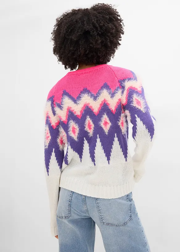Maglione in filato grosso con motivo nordico, bonprix