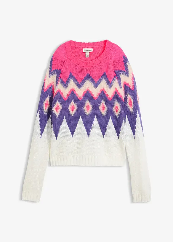 Maglione in filato grosso con motivo nordico, bonprix