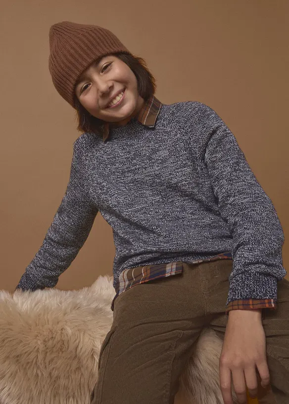 Maglione in filato grosso con effetto melange, bonprix