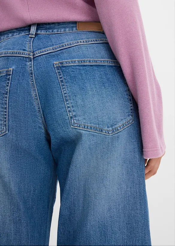 Jeans barrel, vita media, bonprix