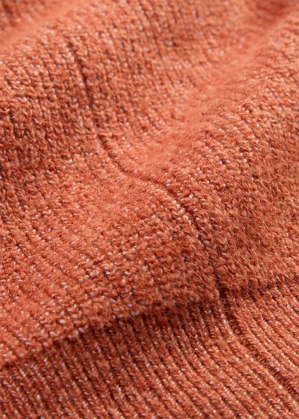 Maglione a collo alto con maniche a sbuffo, bonprix