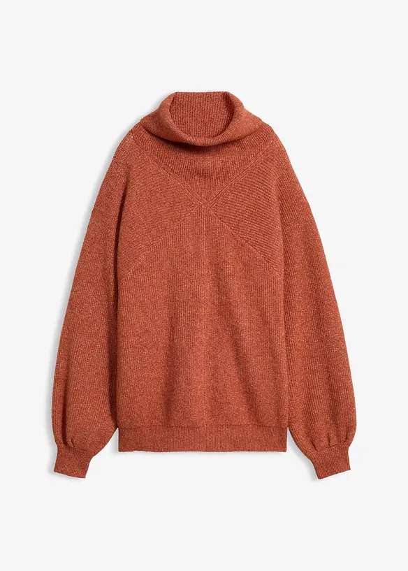 Maglione a collo alto con maniche a sbuffo, bonprix