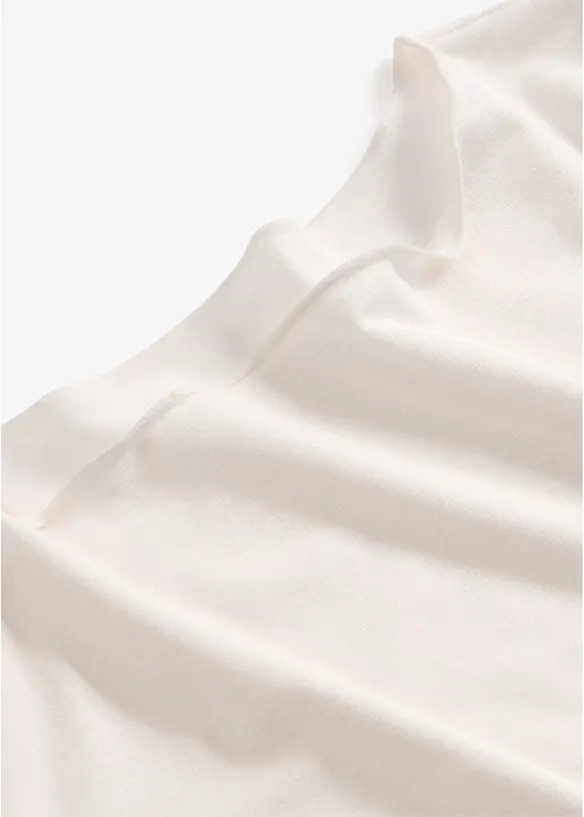 Maglia a maniche lunghe leggerissima con scollo a barca in misto cachemire, bonprix