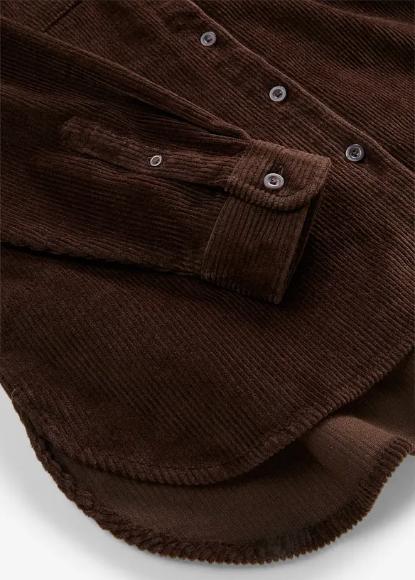 Giacca-camicia oversize in velluto a coste di misto cotone, bonprix