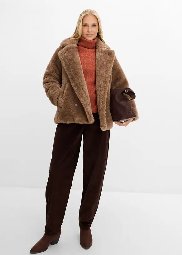 Giacca teddy oversize, bonprix