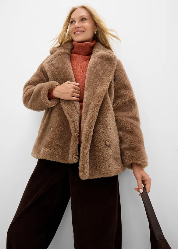 Giacca teddy oversize, bonprix