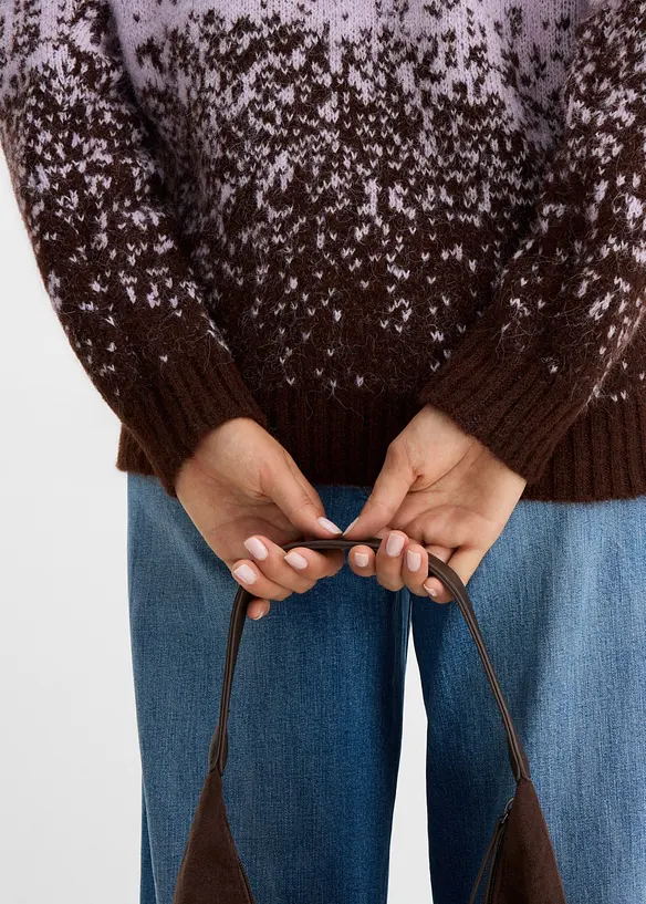 Maglione in morbida maglia effetto peloso, bonprix